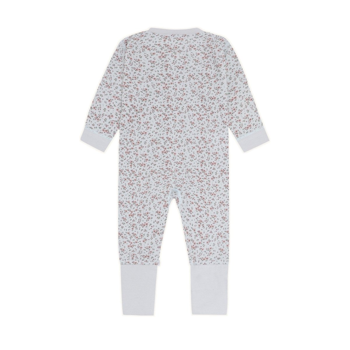 Hust & Claire | Manu Zip Tiny Pyjamas Ull/Bambus – A Bit Blue | Torgunns Barneklær AS