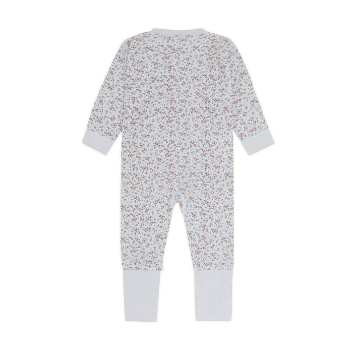 Hust &amp; Claire | Manu Zip Tiny Pyjamas Ull/Bambus – A Bit Blue | Torgunns Barneklær AS