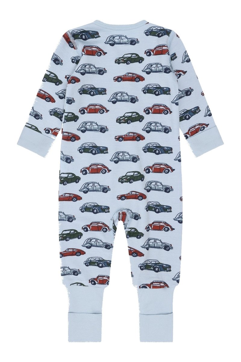Hust &amp; Claire | Mobi Cars Pysj Merinoull – Baby Blue | Torgunns Barneklær AS