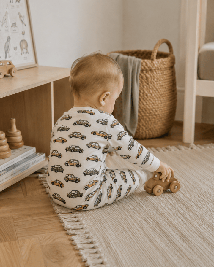 Hust &amp; Claire | Mobi Cars Pysj Merinoull – French Oak | Torgunns Barneklær AS