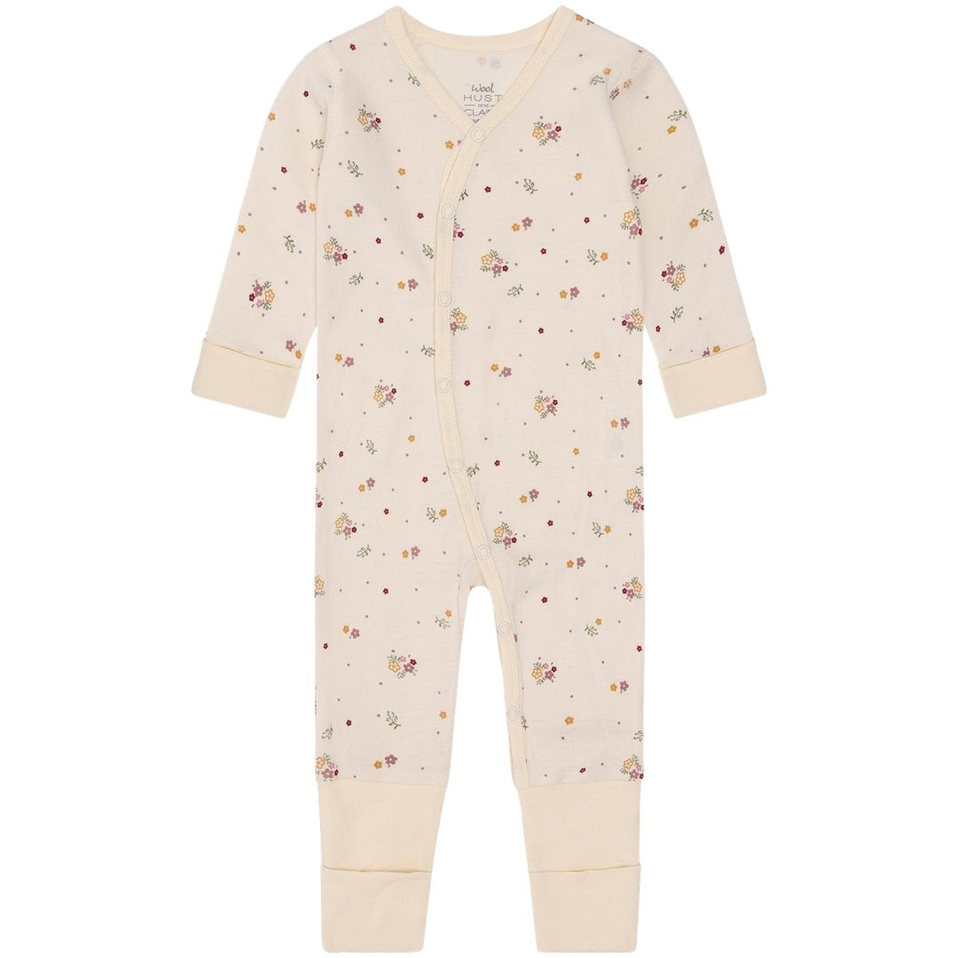 Hust &amp; Claire | Mobi Flora Pysj Merinoull – Offwhite | Torgunns Barneklær AS