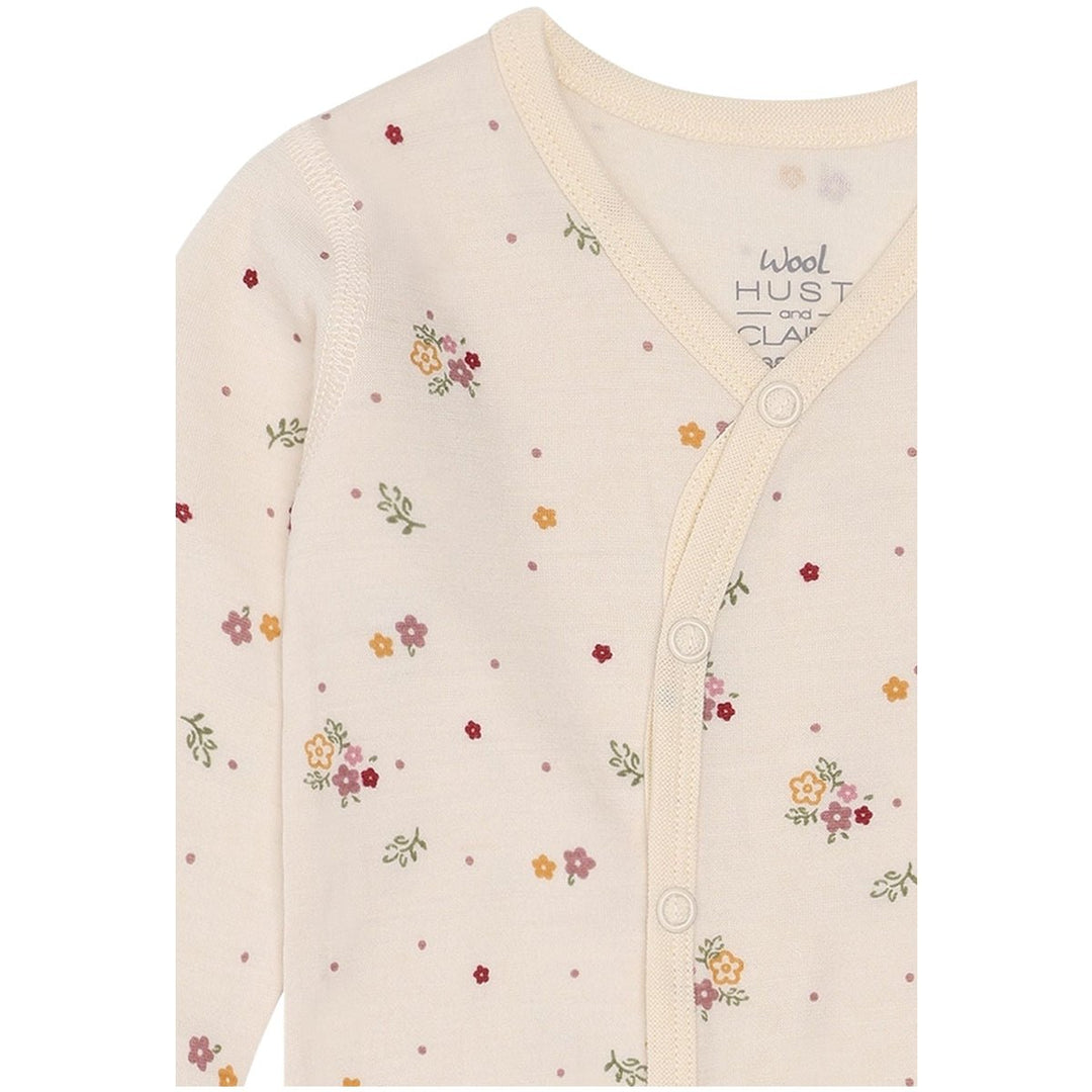 Hust &amp; Claire | Mobi Flora Pysj Merinoull – Offwhite | Torgunns Barneklær AS