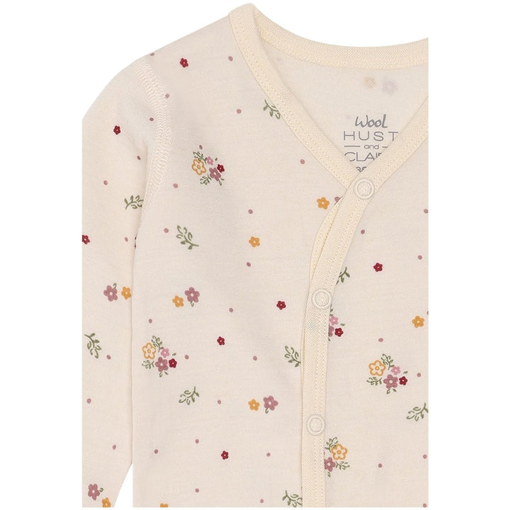 Hust &amp; Claire | Mobi Flora Pysj Merinoull – Offwhite | Torgunns Barneklær AS
