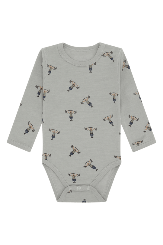 Hust & Claire | Ull/Bambus Body | Baloo Strong Man - Forest Fog | Torgunns Barneklær AS