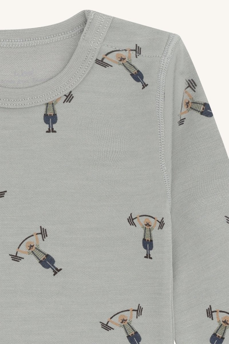 Hust & Claire | Ull/Bambus Body | Baloo Strong Man - Forest Fog | Torgunns Barneklær AS