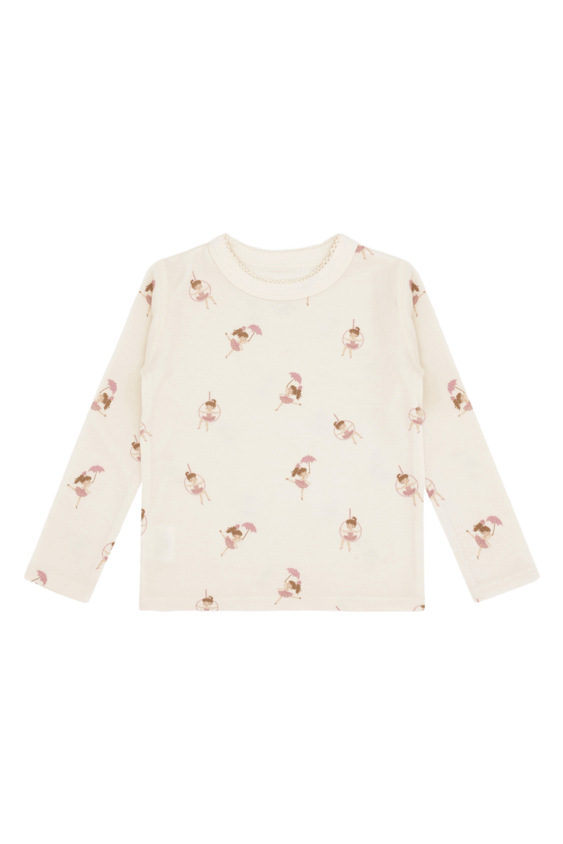 Hust & Claire | Ull/Bambus Genser | Abba Line dancer - Offwhite | Torgunns Barneklær AS