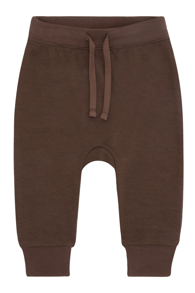 Hust & Claire | Ull/Bambus Joggebukse | Gaby - Brown stone | Torgunns Barneklær AS