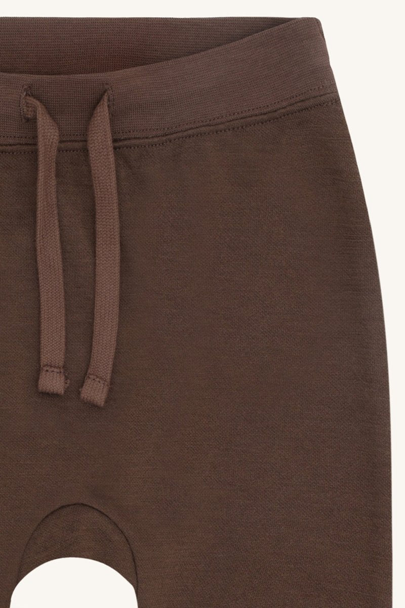 Hust & Claire | Ull/Bambus Joggebukse | Gaby - Brown stone | Torgunns Barneklær AS