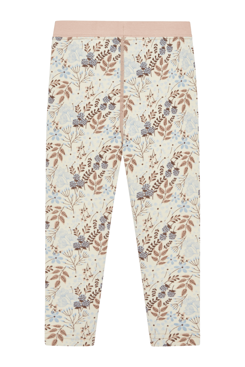 Hust & Claire Ull/Bambus | Laki Leggings m/Blomsterprint - Cloud blue | Torgunns Barneklær AS