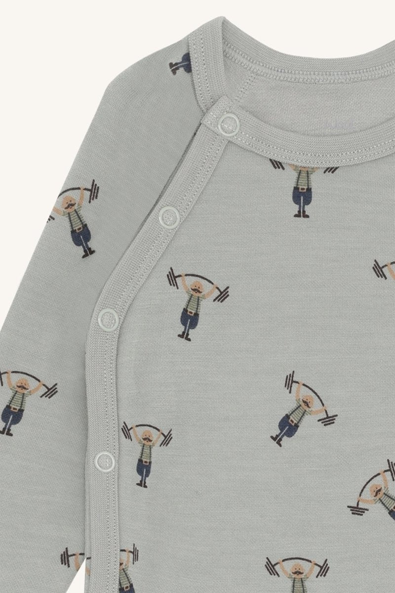 Hust & Claire | Ull/Bambus Omslagsbody | Baloo Strong Man - Forest Fog | Torgunns Barneklær AS