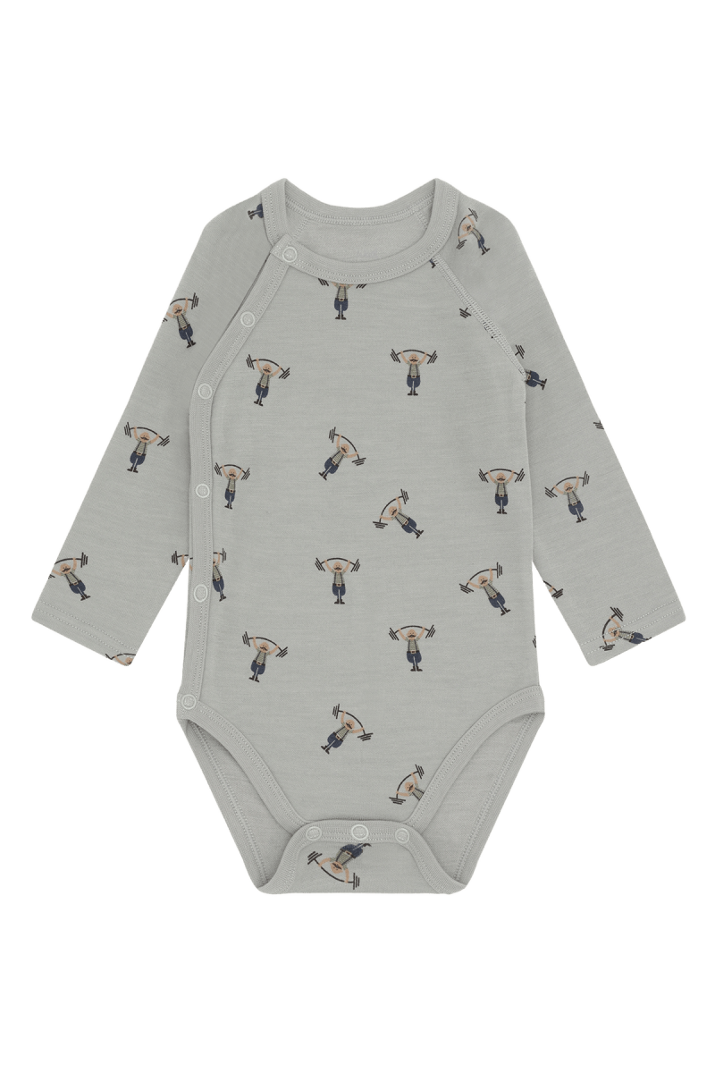 Hust & Claire | Ull/Bambus Omslagsbody | Baloo Strong Man - Forest Fog | Torgunns Barneklær AS