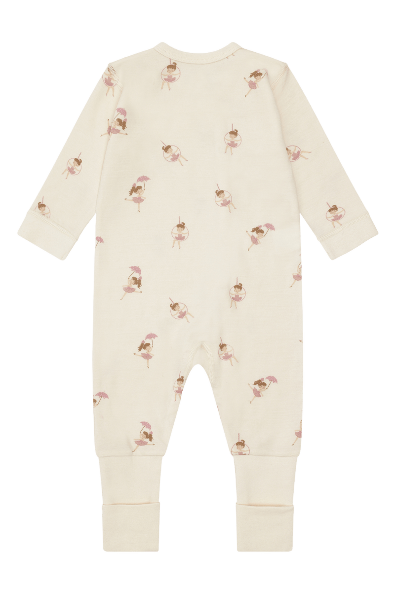 Hust & Claire | Ull/Bambus Pysjamas | Manu Line Dancer - Offwhite | Torgunns Barneklær AS