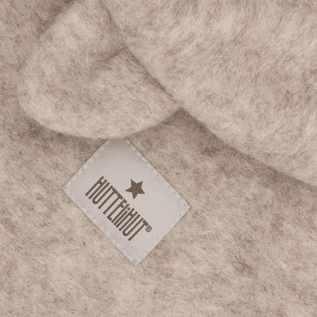 HUTTEliHUT | Balaclava Bear Ears Wool - Sand Melange | Torgunns Barneklær AS