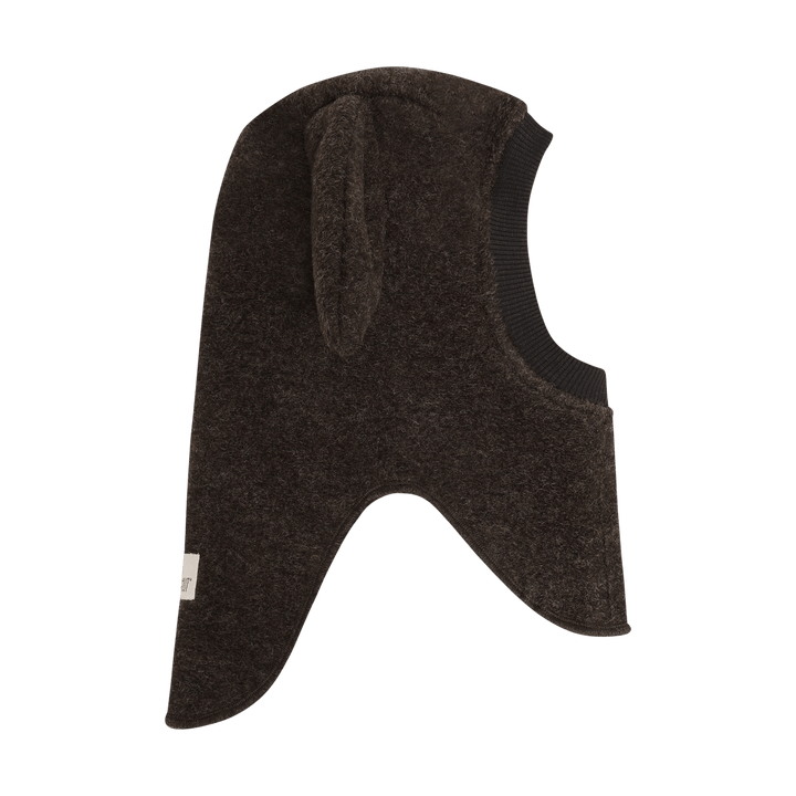 HUTTEliHUT | Balaclava Bunny Ears Wool - Dark Brown Melange | Torgunns Barneklær AS