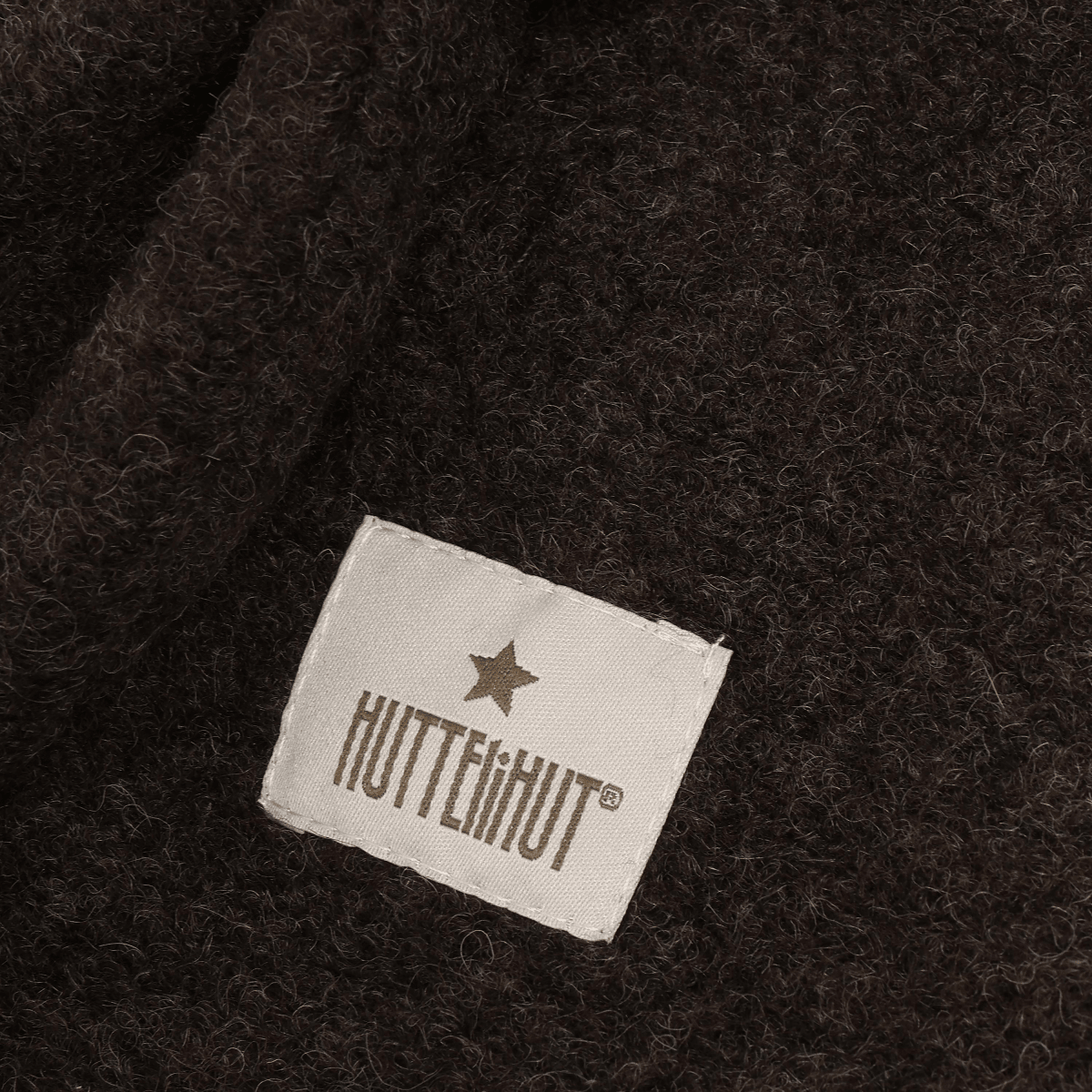 HUTTEliHUT | Balaclava Bunny Ears Wool - Dark Brown Melange | Torgunns Barneklær AS