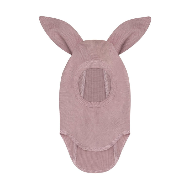 HUTTEliHUT | Balaclava Bunny Ears Wool Rib - Woodrose | Torgunns Barneklær AS