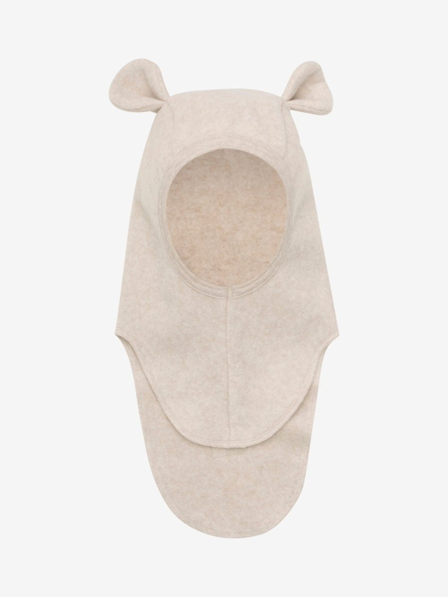 HUTTELiHUT Balaclava Ears Cotton Fleece - Camel Melange | Torgunns Barneklær AS