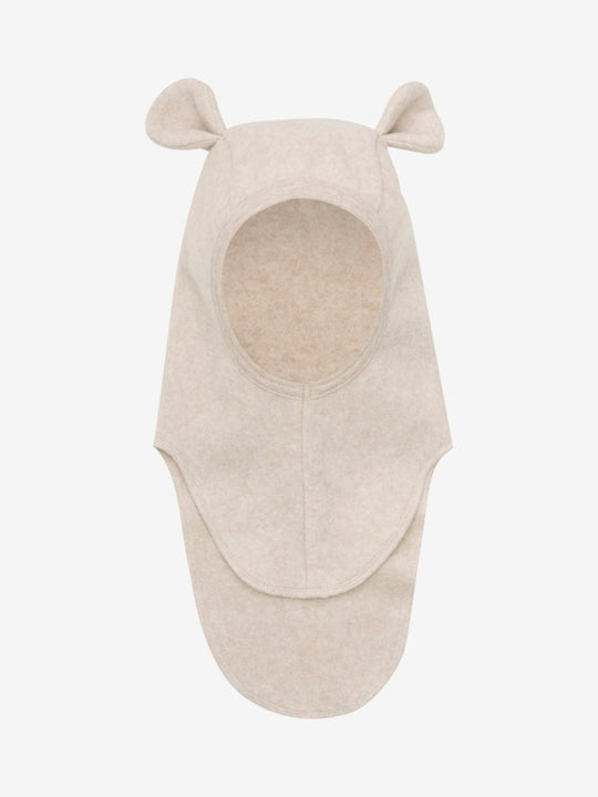 HUTTELiHUT Balaclava Ears Cotton Fleece - Camel Melange | Torgunns Barneklær AS