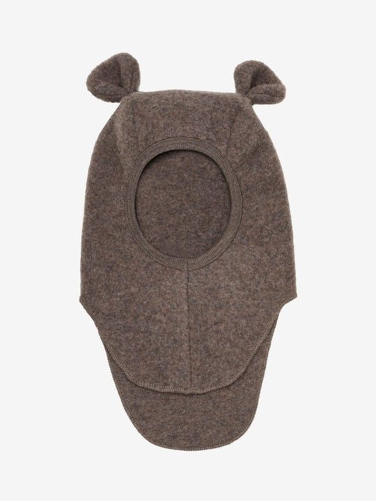 HUTTELiHUT Balaclava Ears Wool Fleece - Brown Melange | Torgunns Barneklær AS