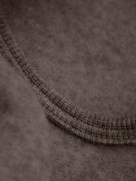HUTTEliHUT | Balaclava Ears Wool Fleece - Brown Melange | Torgunns Barneklær AS