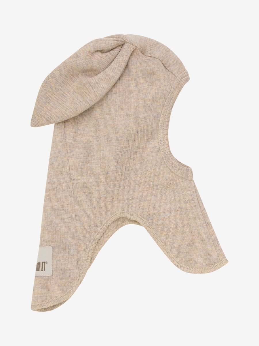 HUTTEliHUT | Balaclava Ears Wool Fleece - Camel Melange | Torgunns Barneklær AS