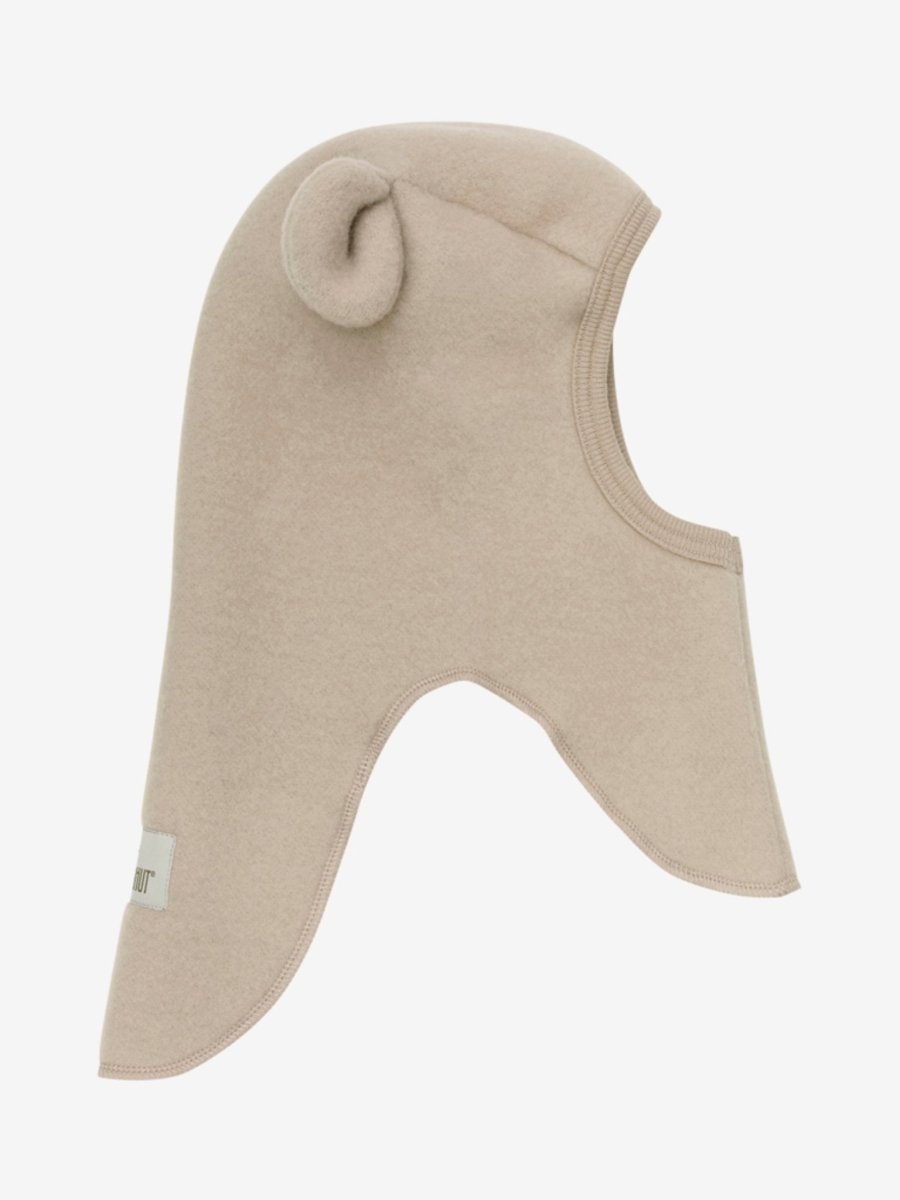 HUTTELiHUT Balaclava Ears Wool Fleece - Camel Melange | Torgunns Barneklær AS