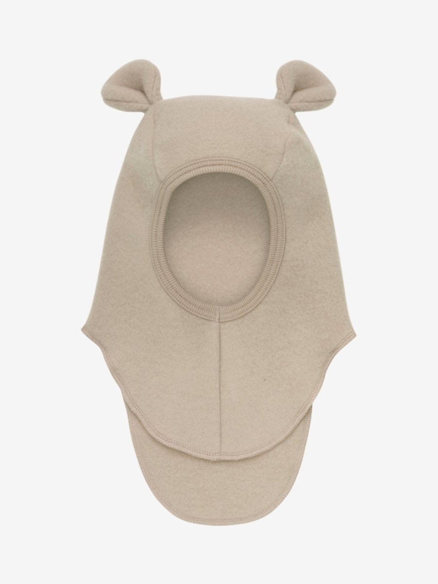 HUTTELiHUT Balaclava Ears Wool Fleece - Camel Melange | Torgunns Barneklær AS