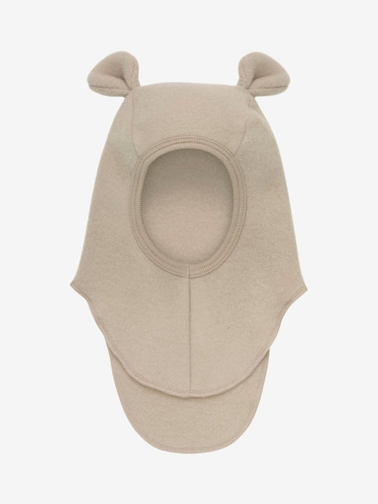 HUTTELiHUT Balaclava Ears Wool Fleece - Camel Melange | Torgunns Barneklær AS