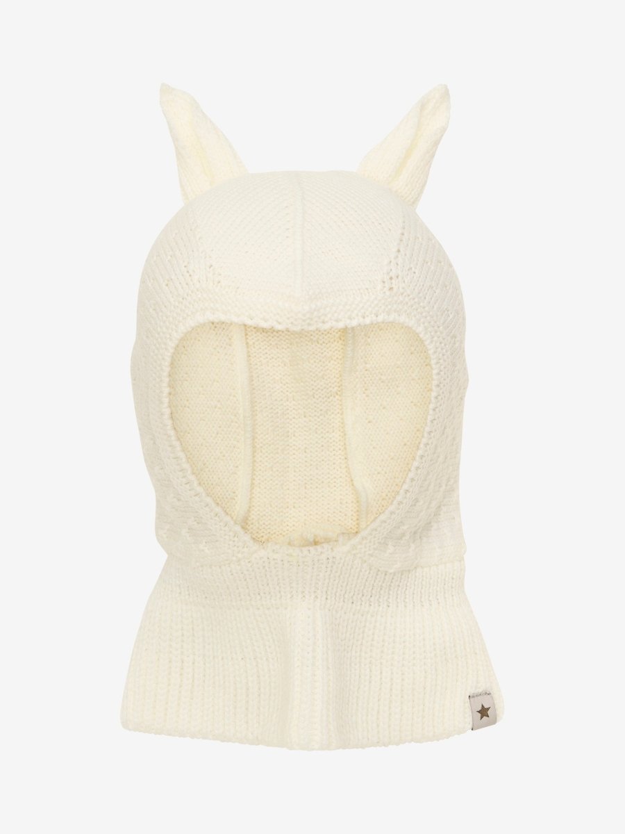 HUTTELiHUT | Balaclava Ears Wool Knit - Antique White | Torgunns Barneklær AS