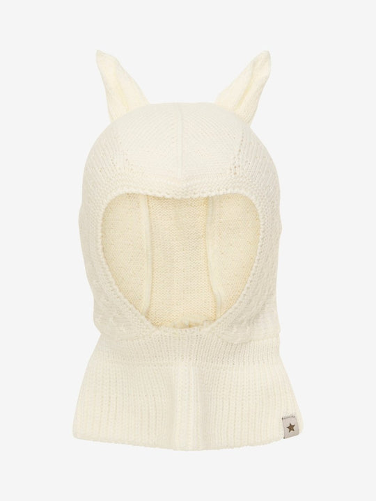 HUTTELiHUT | Balaclava Ears Wool Knit - Antique White | Torgunns Barneklær AS