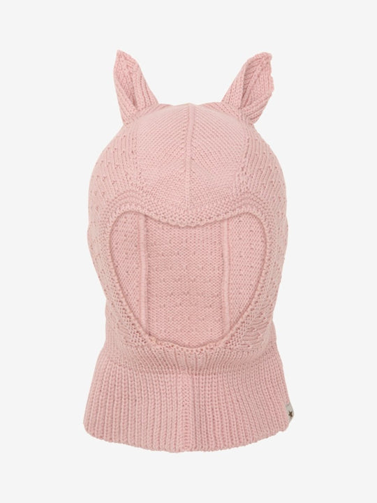 HUTTELiHUT | Balaclava Ears Wool Knit - Ash Rose | Torgunns Barneklær AS