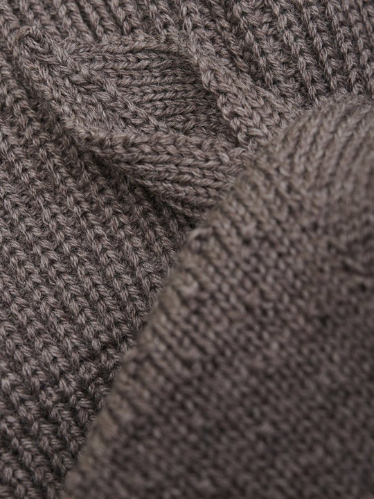 HUTTEliHUT | Balaclava Ears Wool Knit - Brown Melange | Torgunns Barneklær AS