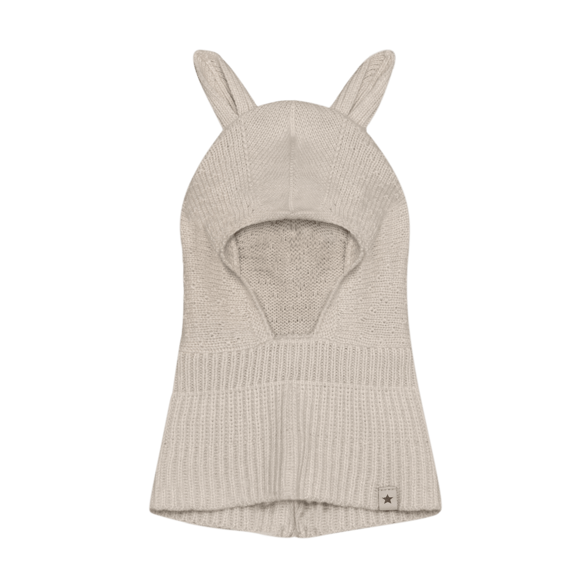 HUTTEliHUT | Balaclava Ears Wool Knit - Sand Melange | Torgunns Barneklær AS