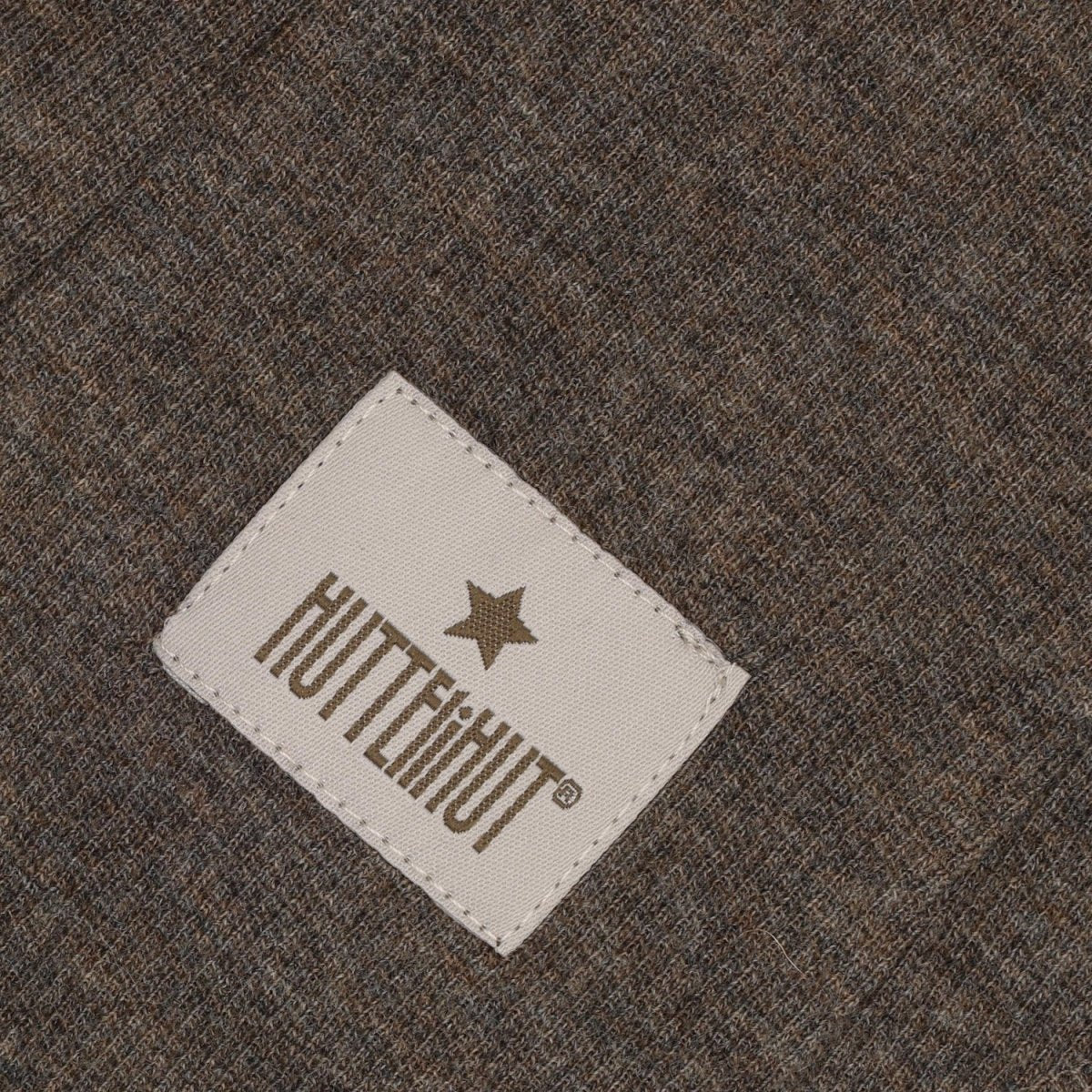 HUTTEliHUT | Balaclava Ears Wool Rib - Brown Melange | Torgunns Barneklær AS