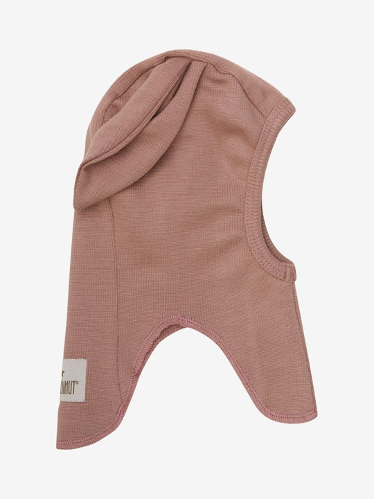 HUTTEliHUT | Balaclava Ears Wool Rib - Burlwood | Torgunns Barneklær AS