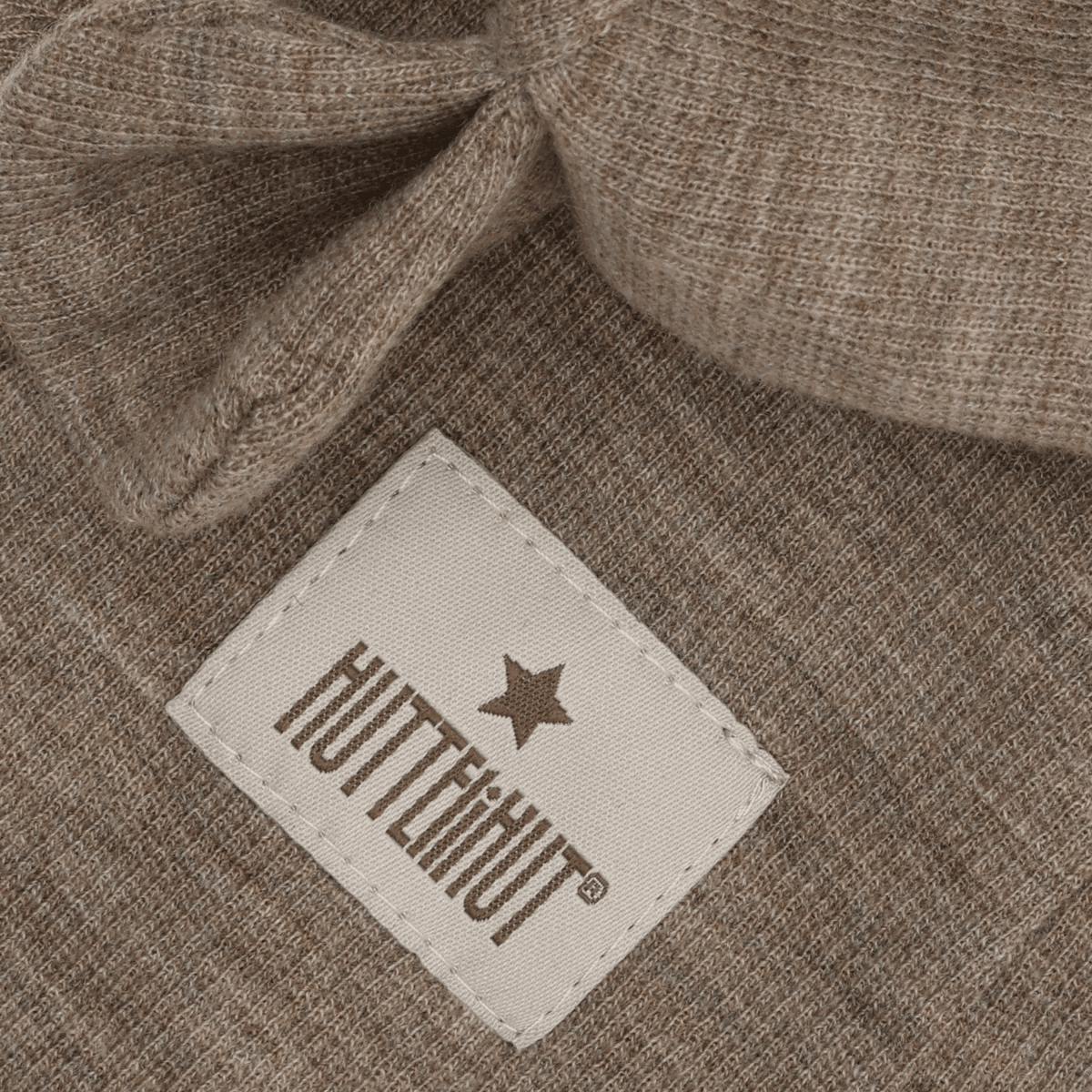 HUTTEliHUT | Balaclava Ears Wool Rib - Savannah Melange | Torgunns Barneklær AS