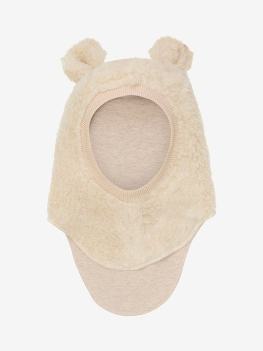 HUTTEliHUT | Balaclava Ears Wool Teddy - Cement | Torgunns Barneklær AS