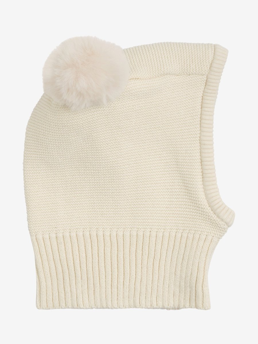 HUTTEliHUT | Balaclava strikket m/dusker – Antique White | Torgunns Barneklær AS