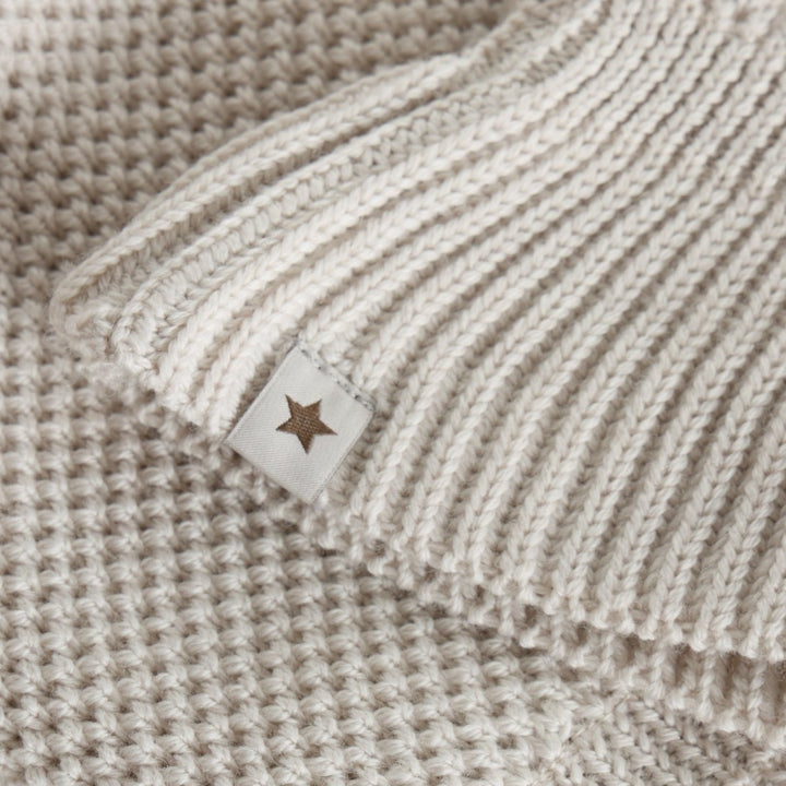 HUTTEliHUT | Balaclava Windstop Pompoms - Sand Melange | Torgunns Barneklær AS