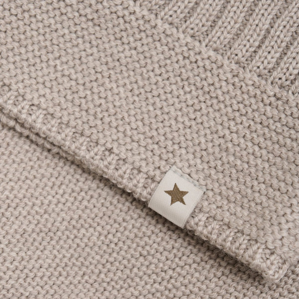 HUTTELiHUT Balaclava Windstop w. Pompoms - Camel Melange | Torgunns Barneklær AS