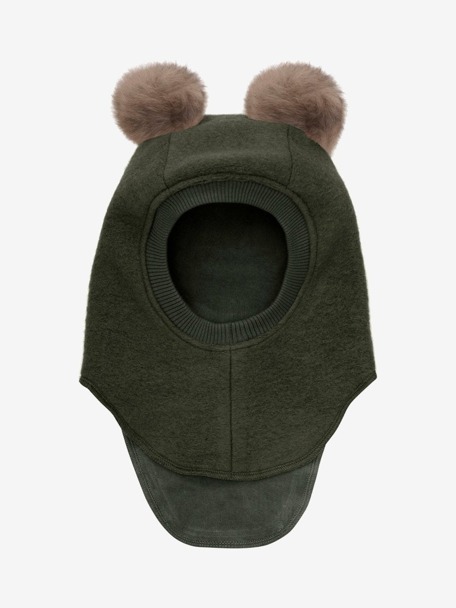 HUTTEliHUT | Balaclava Wool Alpaca Pompoms - Beetle | Torgunns Barneklær AS