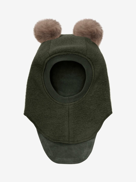 HUTTEliHUT | Balaclava Wool Alpaca Pompoms - Beetle | Torgunns Barneklær AS