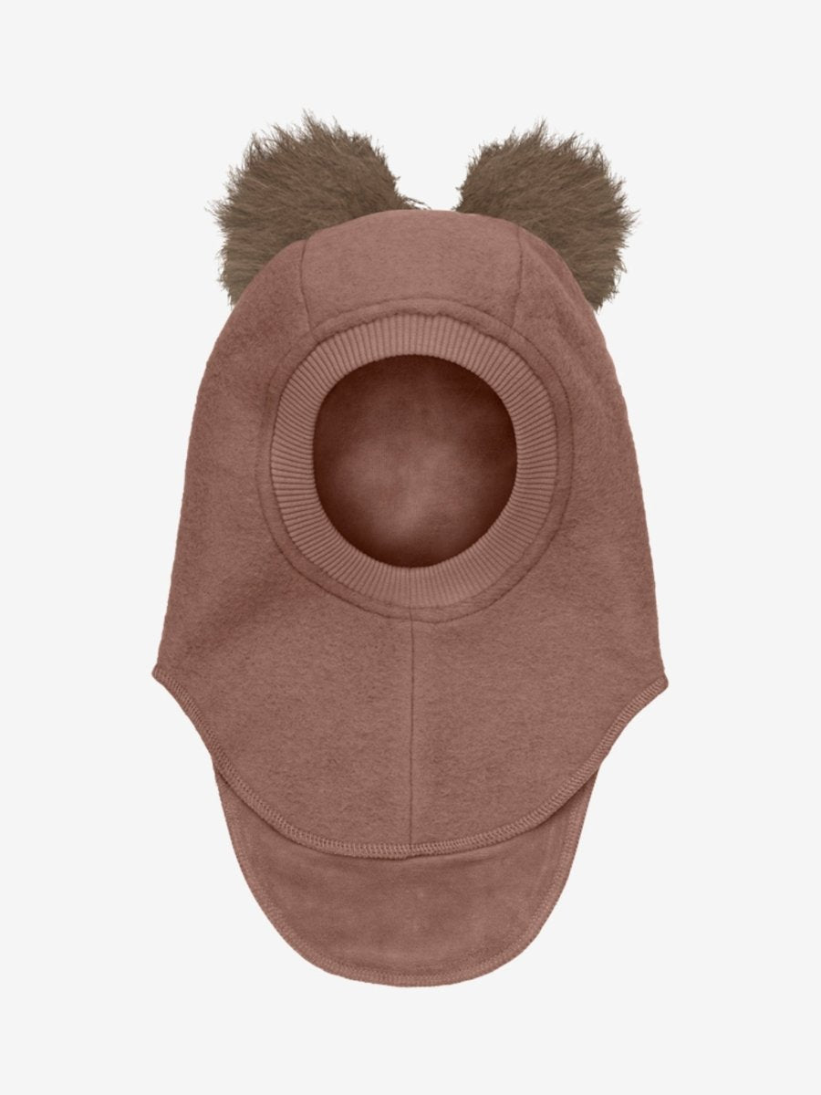 HUTTELiHUT | Balaclava Wool Alpaca Pompoms - Withered Rose | Torgunns Barneklær AS