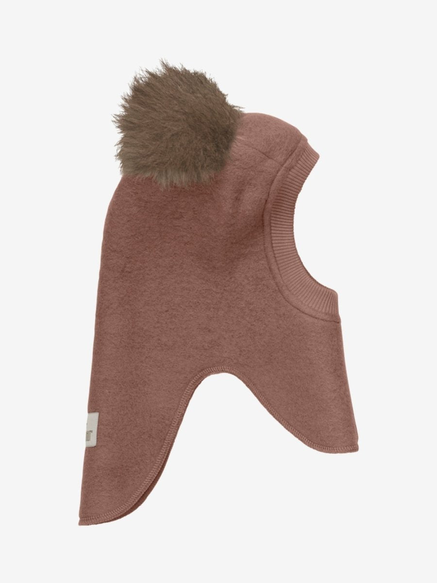 HUTTELiHUT | Balaclava Wool Alpaca Pompoms - Withered Rose | Torgunns Barneklær AS