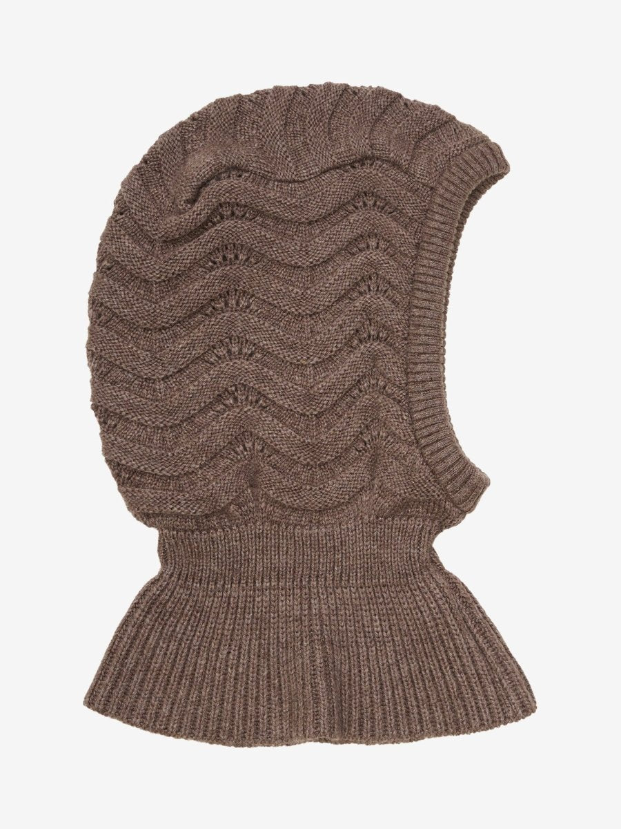 HUTTEliHUT | Balaclava Wool Knit - Brown Melange | Torgunns Barneklær AS