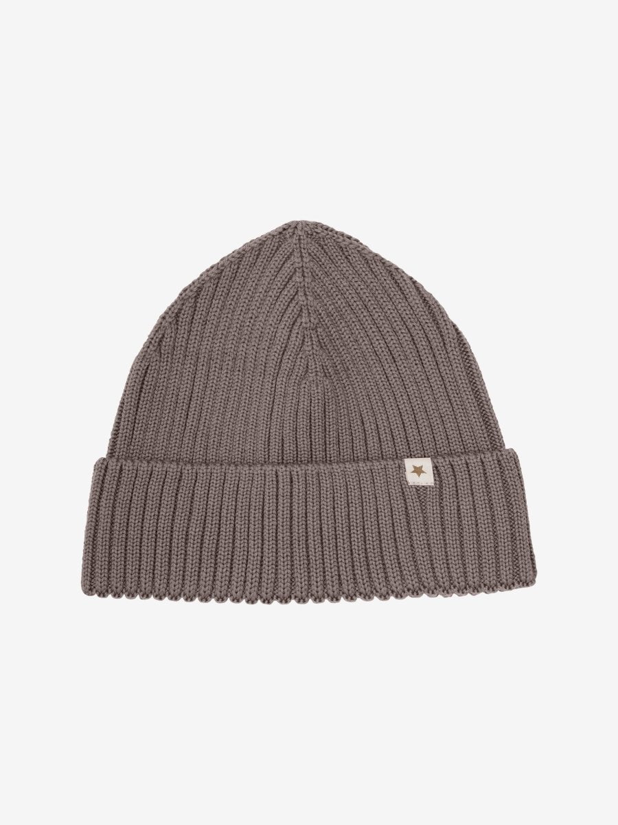 HUTTEliHUT - Beanie Wool Knit - Brown Melange | Torgunns Barneklær AS