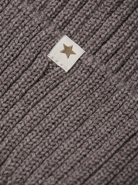HUTTEliHUT - Beanie Wool Knit - Brown Melange | Torgunns Barneklær AS