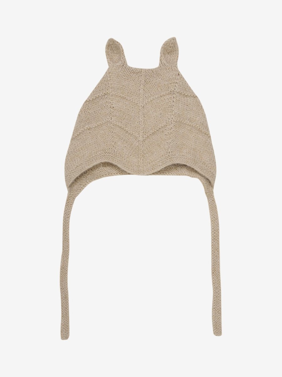 HUTTEliHUT | Bonnet Ears Alpaca Wool Knit - Camel Melange | Torgunns Barneklær AS