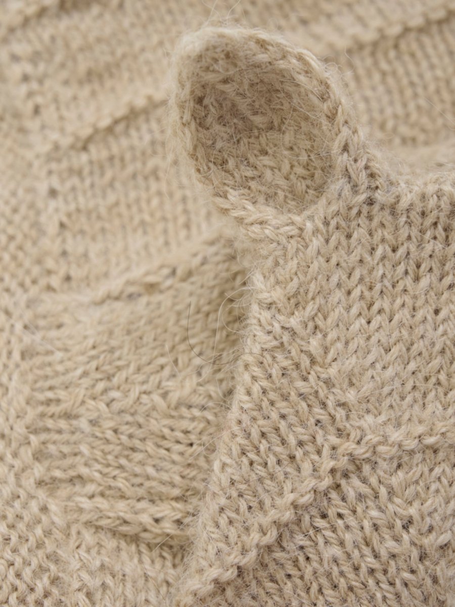 HUTTEliHUT | Bonnet Ears Alpaca Wool Knit - Camel Melange | Torgunns Barneklær AS