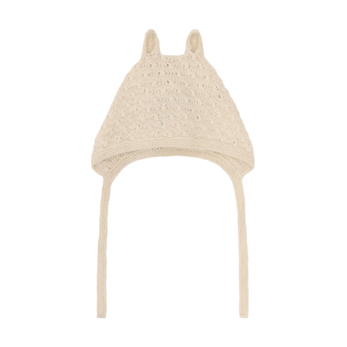 HUTTEliHUT | Bonnet Ears Alpaca Wool Knit - Offwhite | Torgunns Barneklær AS